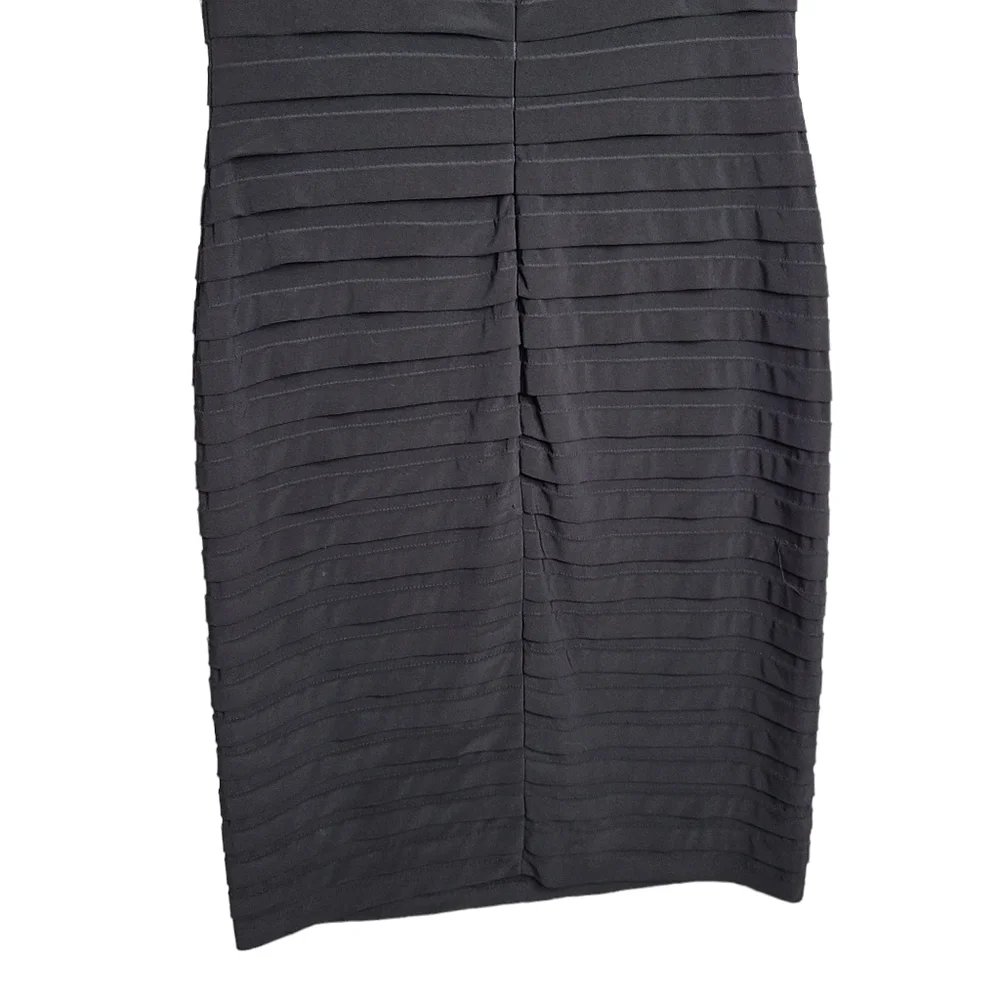 Adrianna Papell Black Straight Sleeveless Lace Dress NWT Size 6